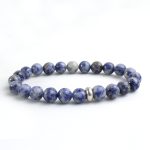 Sodalite Bracelet 8mm, Sodalite Bracelet With Ring