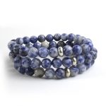 Sodalite Bracelet 8mm, Sodalite Bracelet With Ring