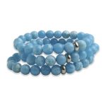 Larimar Bracelet 8 mm, Larimar Bracelet With Ring