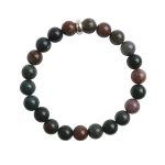 Bloodstone Bracelet 8mm, Bloodstone Bracelet with Ring