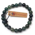 Moss Agate Bracelet 8mm, Moss Agate stone