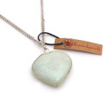 Amazonite Heart Shape Pendant, Amazonite Pendant, Blue Amazonite