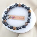 Tiger’s Eye, Hematite & Black Obsidian Combination Bracelet 8mm