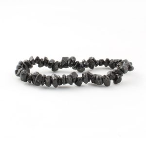 Black Agate Chips Bracelet, Black Agate Bracelet