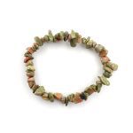 Unakite Chips Natural Stone Single Bracelet