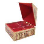 Wooden Pyramid Wish Box Size 4 inch Egyptian Sticker Wish Box