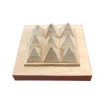 Vastu Shriparni Wooden Pyramid with Base Vastu Pyramid Plate (3 inch)