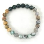 Mix Agate Bracelet 8mm (Moss Agate, Tree Agate, Crazy Lace Agate)