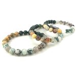 Mix Agate Bracelet 8mm (Moss Agate, Tree Agate, Crazy Lace Agate)