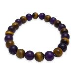 Tiger Eye Amethyst Combination Bracelet 8mm - Remedywala