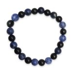 Remedywala Sodalite Black Obsidian Bracelet 8mm