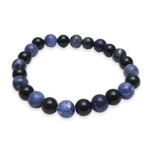 Remedywala Sodalite Black Obsidian Bracelet 8mm