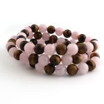 Rose Quartz Tiger Eye Combination Bracelet 8mm