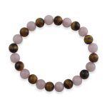 Rose Quartz Tiger Eye Combination Bracelet 8mm