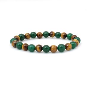 Green Jade Tiger Eye Combination Bracelet