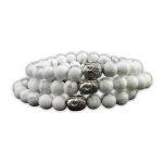 White Howlite Bracelet With Buddha Charm