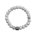 White Howlite Bracelet With Buddha Charm