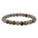 Flower Agate Bracelet 8mm With Ring Charm