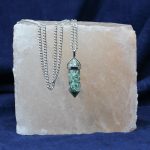 Green Spot Jasper Pencil Pendant